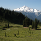 Glacier Peak from near Image Lake, within the confines of Mount Baker-Snoqualmie National Forest and the Glacier Peak Wilderness